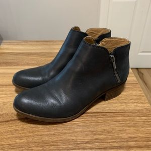 Lucky Brand Burklee Genuine Leather Ankle Booties
